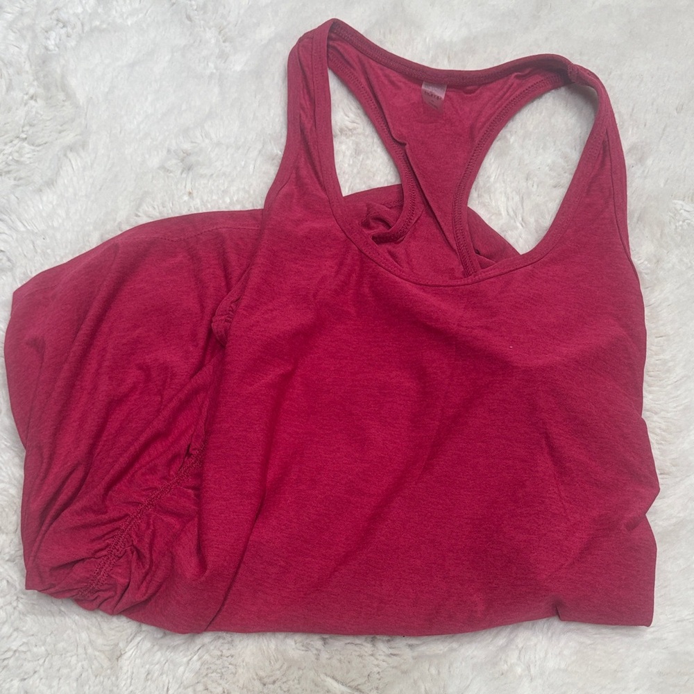 Beyond the Bump Racerback Tank in Raspberry color, S